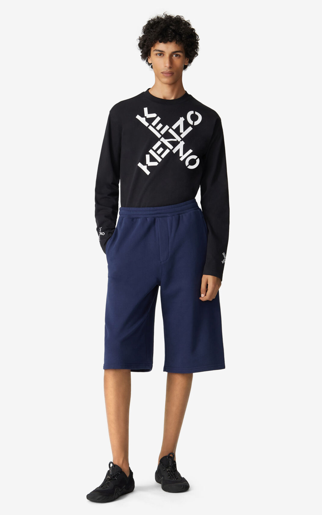 Calção Kenzo Oversized Sport Little X Masculino - Azuis | 453ZNUYRK